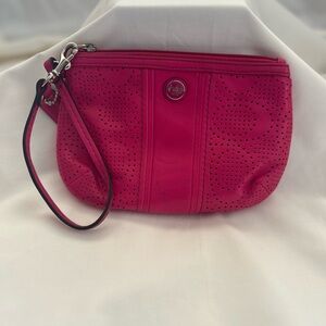 Coach Fuchsia Wristlet